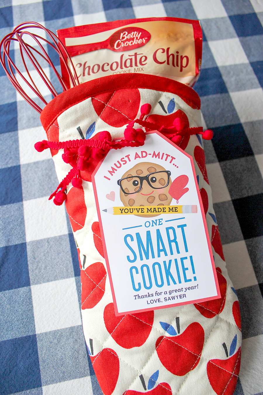 cookie smart teacher gift oven mitt idea printable gifts appreciation thank justaddconfetti mix teachers ad must homemade easy diy printables