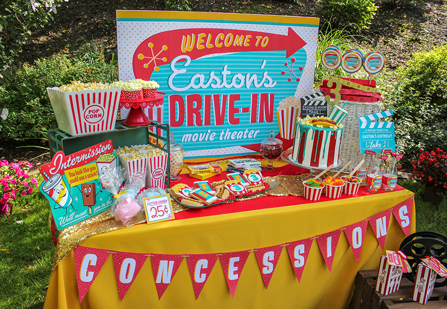 Eastons Retro Drive In Movie Party Just Add Confetti