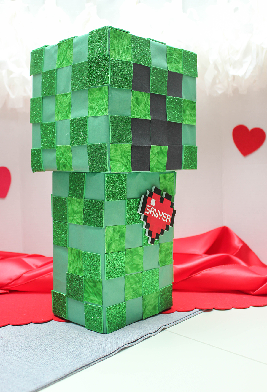 Minecraft Valentine Box - Just Add Confetti