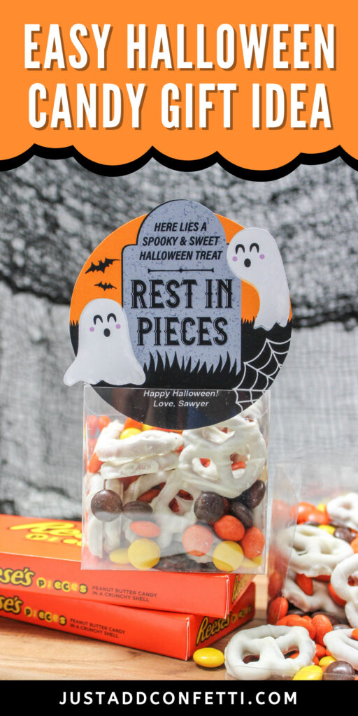 Easy Halloween Candy Gift Idea: Rest in Pieces - Just Add Confetti